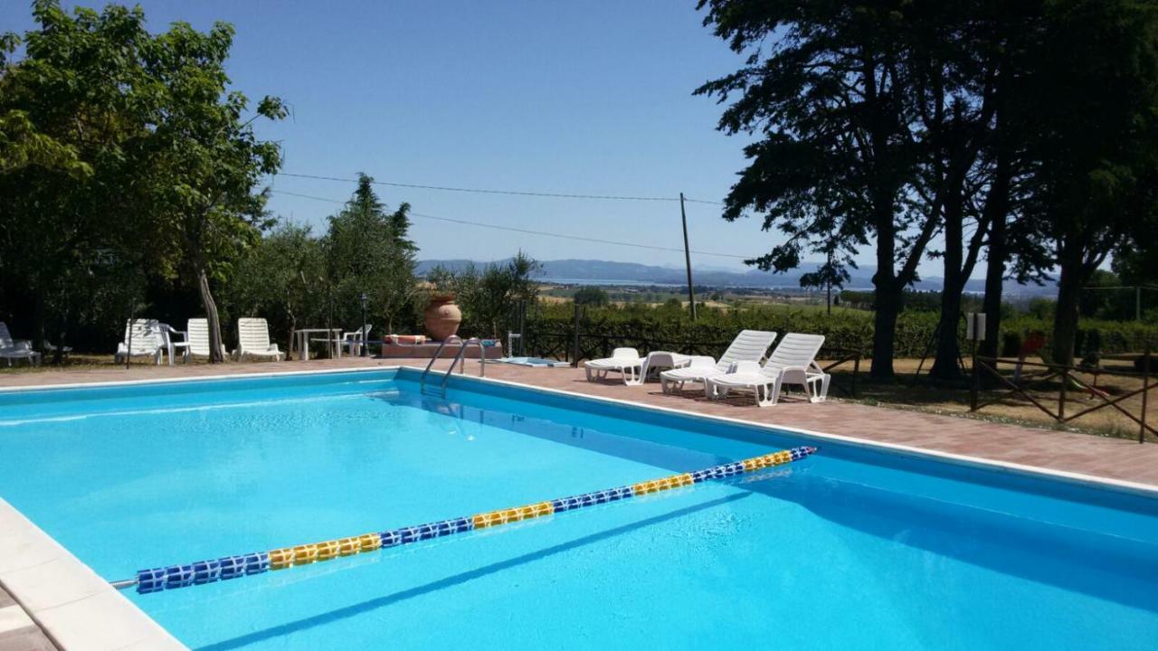 Agritur Villa Osvaldo Castiglione Del Lago Perugia Colazione Piscina Acqua Salata Экстерьер фото